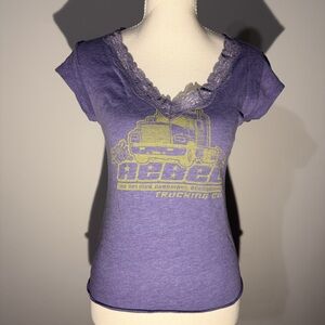 American Eagle Outfitters SS Lace T-Shirt